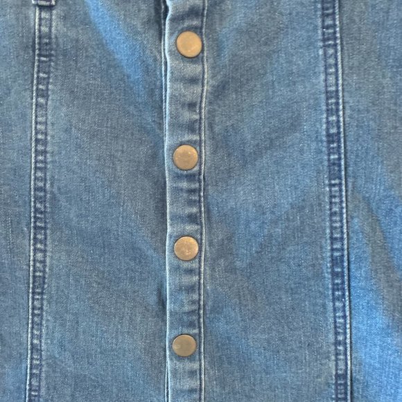 Indigo Rein Snap Jean Skirt - Picture 2 of 5